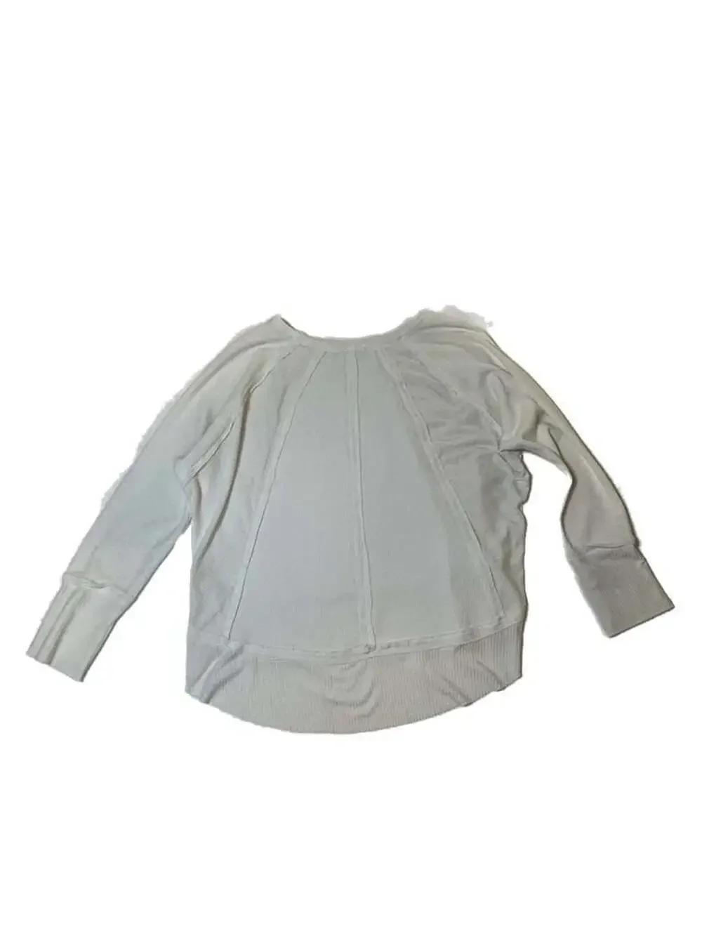 Chelsea & Violet L/S Womens XL Waffle Oversized Shirt Cream White - Picture 2 of 9